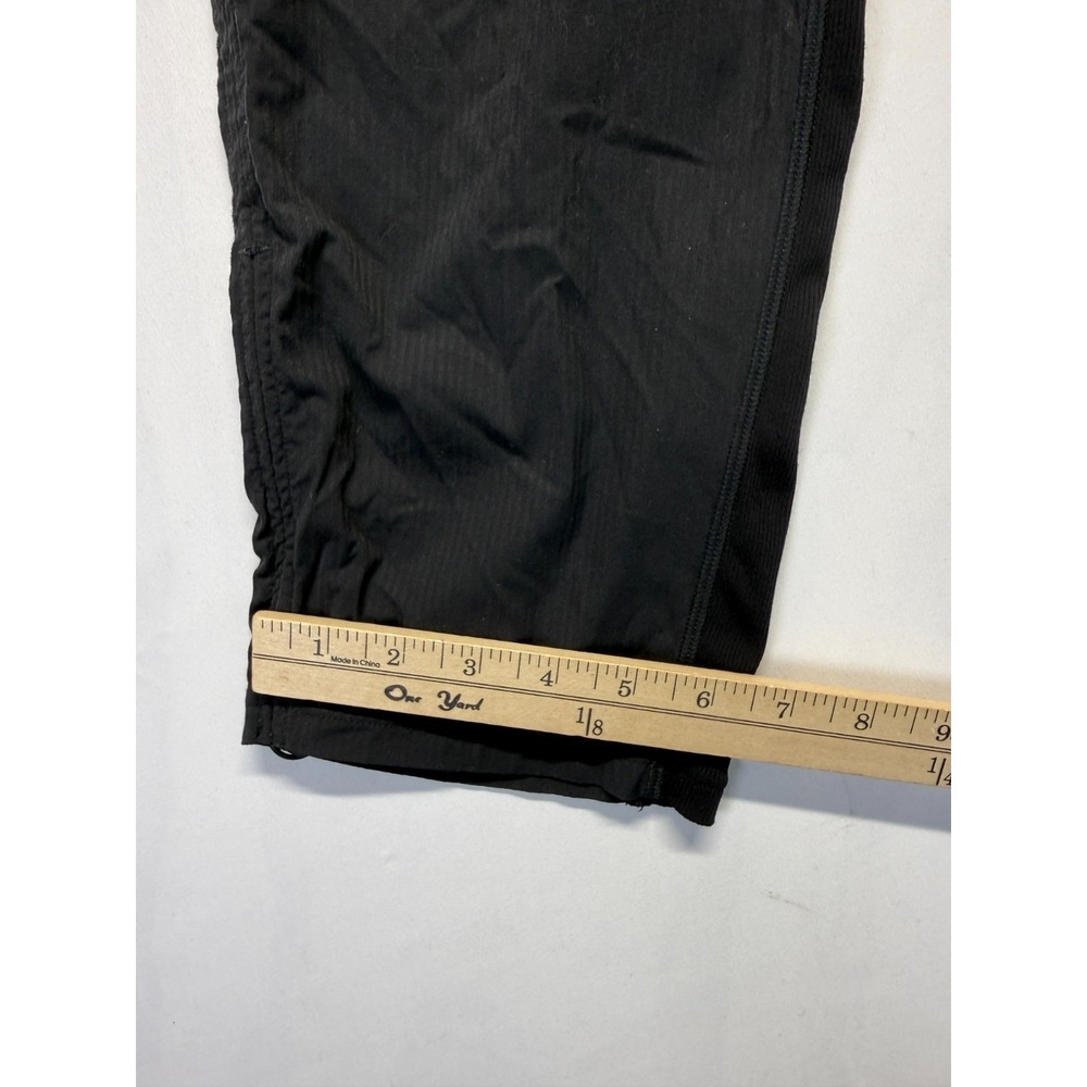 Lululemon Dance Studio Mid Rise Cropped Pants Womens 8 Black Stretch Cinched Hem - Picture 8 of 10